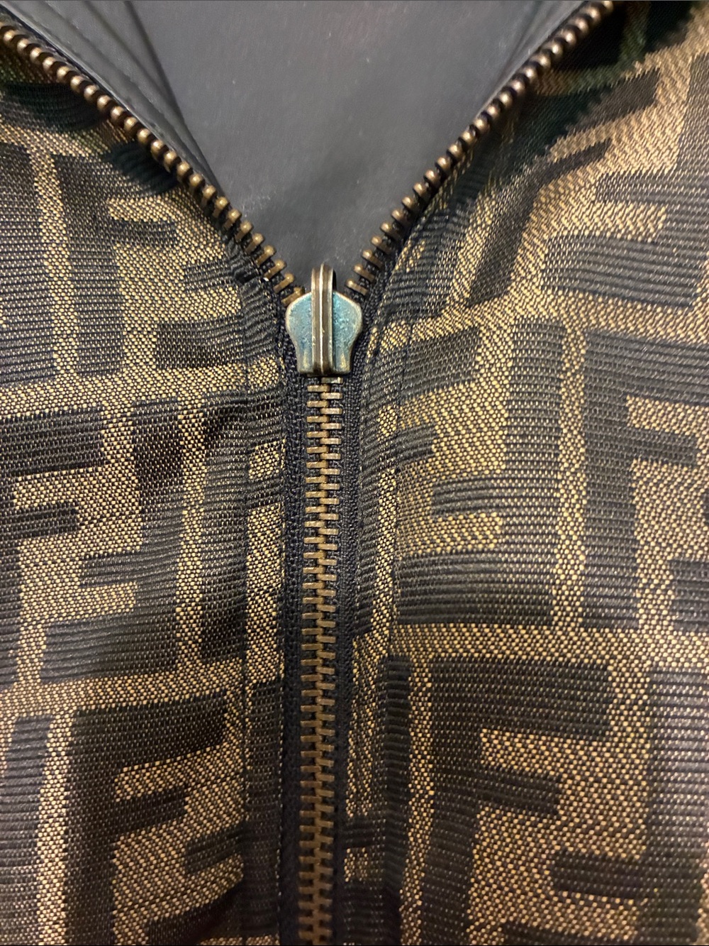Fendi Brown FF Logo Hooded Windbreaker Jacket - Picture 8 of 16